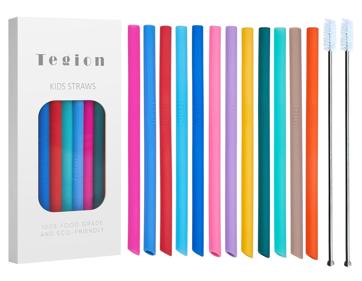 Mini Short Pinch Test Passed Small 5.5" Replacement Reusable Toddlers& Kids&Baby Silicone Small Straws for the First Years Take & Toss Spill Proof Straw Cup-Safe Fun for Baby Teething Chewing